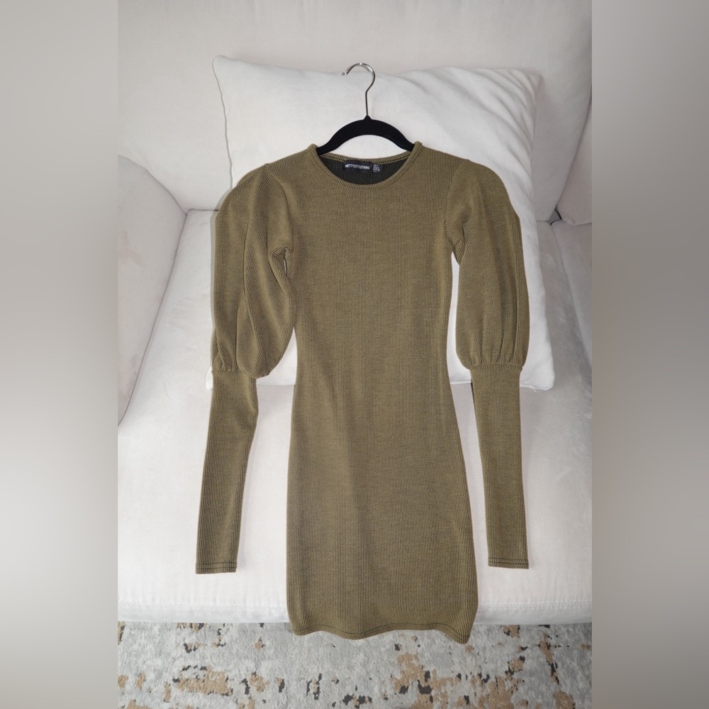 Olive Long Sleeve Dress